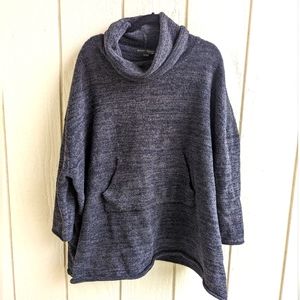 BAREFOOT DREAMS Cozychic Cowl funnel Neck Pullover OS